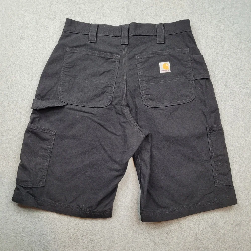 Carhartt Carpenter Shorts Mens 32x10 Black B147 BLK Canvas Utility Work